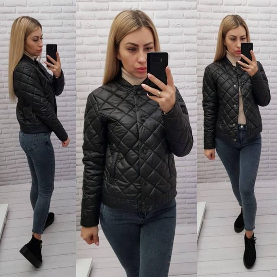 Куртка з ефектом стьобання, арт.310, чорний | Зображення 4