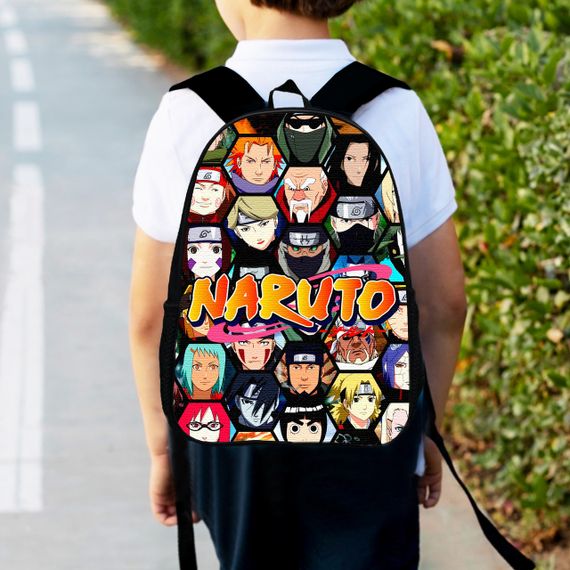 Рюкзак дитячий Аніме Наруто герої, 34х27см, міський ранець для хлопчика з принтом (00340)