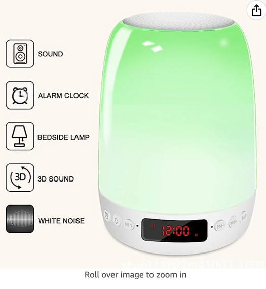 Колонка бездротова Bluetooth-з 3-ступеневим затемненням, вбудований годинник | Зображення 6