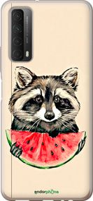 Чохол на Huawei P Smart 2021 Єнотик з кавуном "4605u-2100-2448"