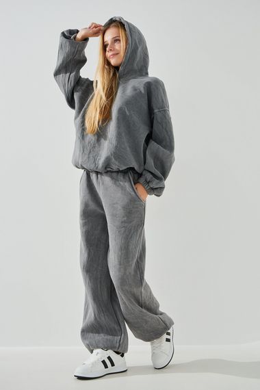 Костюм худі+штани для дівчинки Benini 241160 146 см Сірий shop (2000990714978) | Зображення 4