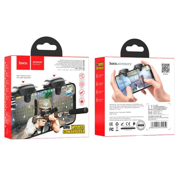 Ігровий контролер HOCO GM6 Wild wolf pulse mobile game button Black Metal Gray | Зображення 6