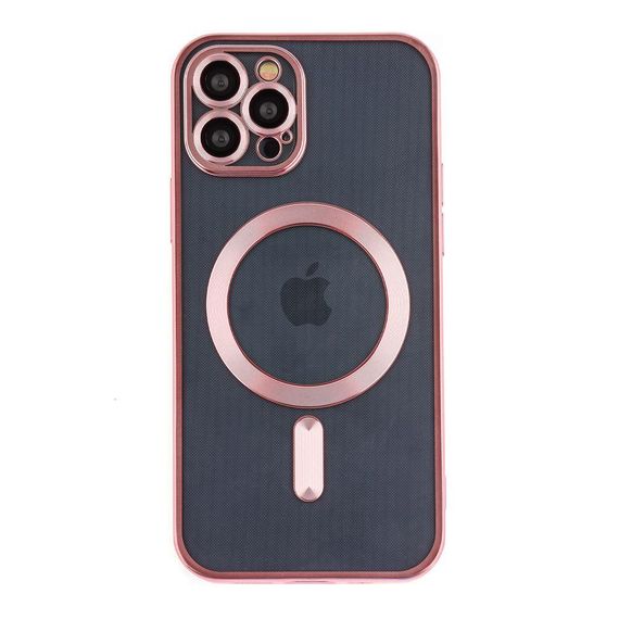 Чехол TPU Metallic Chrome з повним захистом камери with Magsafe для Iphone 12 Pro Цвет Titan | Зображення 3