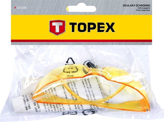 Очки защитные TOPEX 82S116, желтые (82S116) | Зображення 1