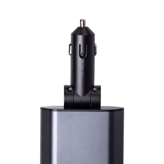 Автомобільний зарядний пристрій з висувними кабелями та портами USB-A/USB-C HP-C1 | Зображення 4