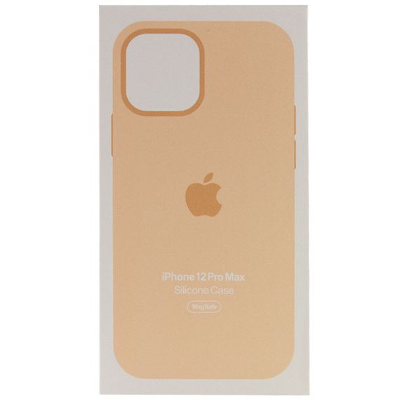 Чехол Silicone case (AAA) with Magsafe and Animation для Apple iPhone 12 Pro Max (6.7") Оранжевый / Cantaloupe | Зображення 4