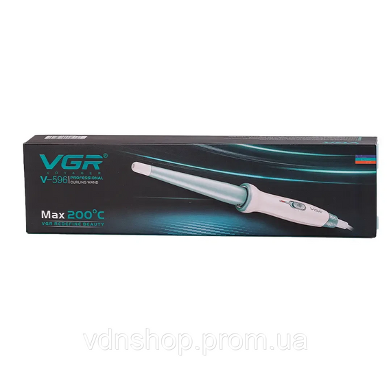 Конусная плойка для волос с керамическим покрытием VGR V-596 | Зображення 5