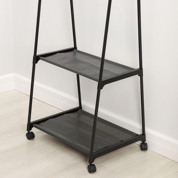 Пересувна вішалка-стійка для одягу до 20 кг, (160х55х42 см), The New Coat Rack / Підлоговий стелаж на коліщатках | Зображення 4