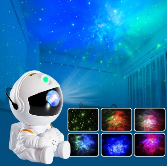Проєктор зоряного неба, нічник лазерний на пульту Astro Star Mini — White Космонавт (Cвітильник LED нічник) | Зображення 3