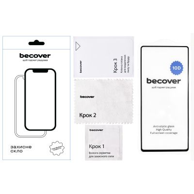 Стекло защитное BeCover Google Pixel 7 10D Black (711489) | Зображення 1