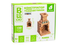 Будівельний набір для творчості з міні-цеглинок BLOCKY Камін Strateg (31025) STRATEG