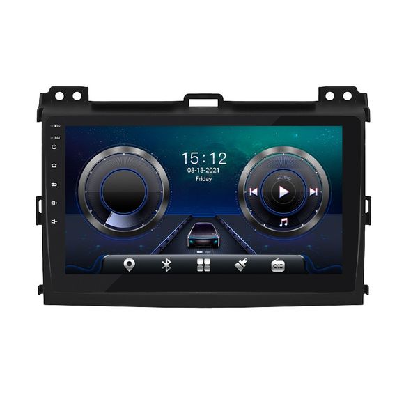 Штатная магнитола Lesko для Toyota Land Cruiser Prado 120 Series Рестайлинг 2007-2009 9" 4/64 4G+CarPlay GPS
