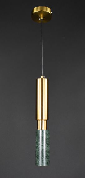 Люстра підвісна на 1 лампочку 27380 Латунь 45-150х10х10 см. | Зображення 2