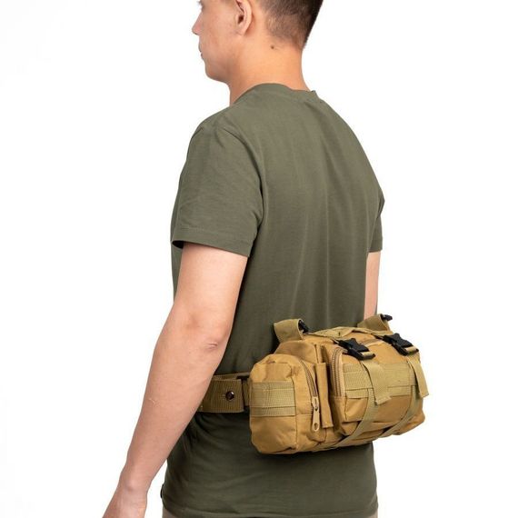 Сумка - підсумк тактична поясна Tactical військова, сумка нагрудна з ременем на плече 5 літрів кордура | Зображення 6