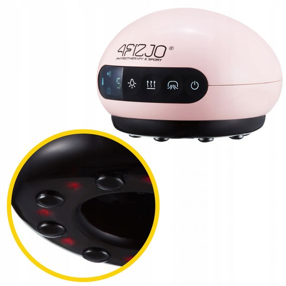Масажна вакуумна банка 4FIZJO акумуляторна з ІЧ прогріванням 4FJ0518 Pink (P-5907739318701) | Зображення 8