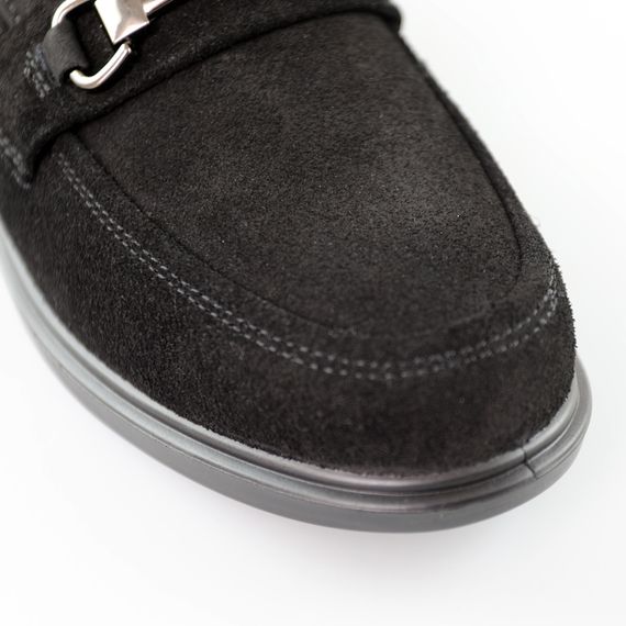 Лофери жіночі замшеві 591481 Чорні 37 38 39 40 41 42 | Зображення 3