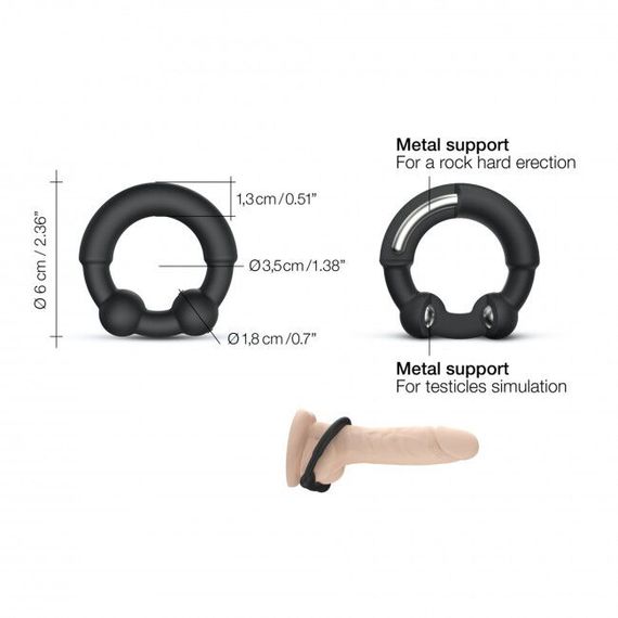 Ерекційне кільце з металевими вставками Dorcel STRONGER RING | Зображення 3