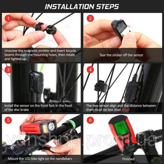 Велосипедний ліхтар передній на акумуляторі, Велосипедний ліхтар із захистом від води IC-27 | Зображення 5