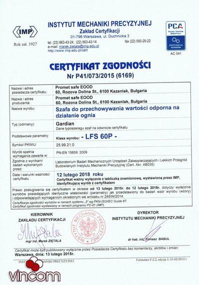 Сейф огне-взломостойкий VALBERG Gardian 67T | Зображення 6
