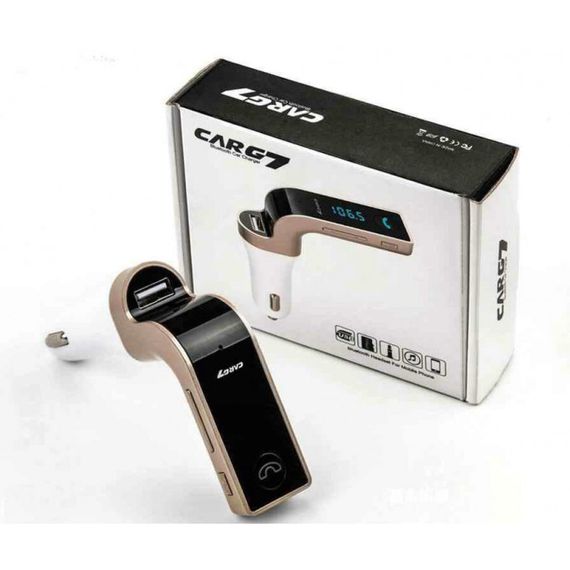 Автомобильный FM модулятор Car G7 FM Modulator Bluetooth. Цвет: золотой | Зображення 1