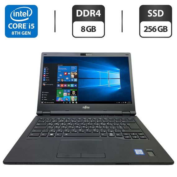 Ноутбук Fujitsu LifeBook E549 / 14" (1920x1080) IPS / Intel Core i5-8265U (4 (8) ядра по 1.6 - 3.9 GHz) / 8 GB DDR4 / 256 GB SSD / Intel UHD Graphics / WebCam б/у