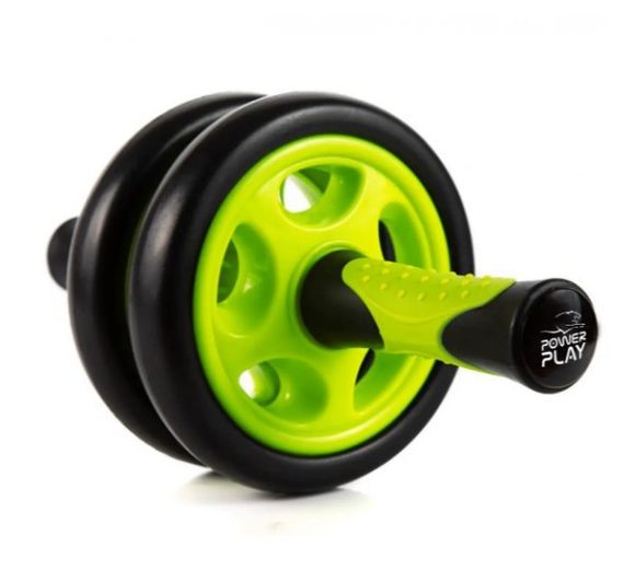 Колесо для преса подвійне PowerPlay 4327 Dual-Core Ab Wheel Чорно-зелене (PP_4327_Black/Green)