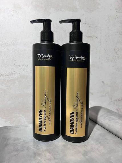 Безсульфатний поживний шампунь з олією аргани Top Beauty, 400 мл