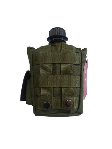 Фляга пластикова М&М 1000 мл Чорна в чохлі Вид 2 Olive green Хакі (213568) | Зображення 3