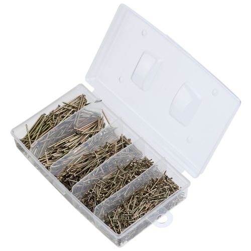 Набір №11 Цвяхи столярні 1,2x20-25 (150 г), 1,6x30 (150 г), 1,8x40-50 (150 г), цинк жовтий