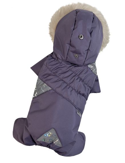 Зимовий комбінезон для дівчаток хутро фіолет AD-33