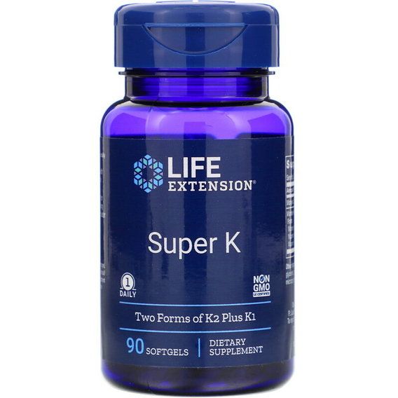 Вітамін K Life Extension Super K 90 Softgels LEX23343
