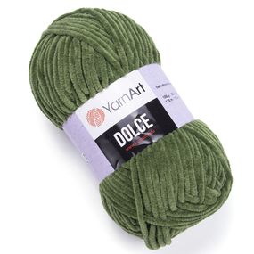YarnArt Dolce 797 зеленая ярнарт дольче плюшевая пряжа для вязания