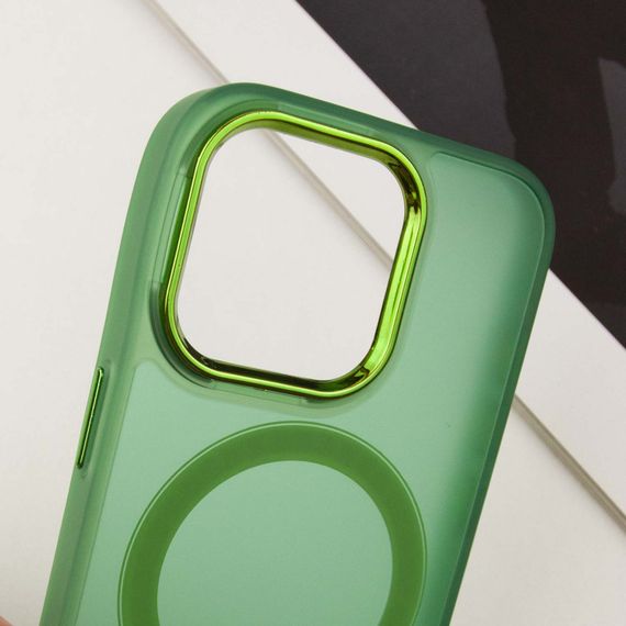 Чехол TPU+PC Lily with MagSafe для Apple iPhone 13 Pro Max (6.7") Army Green | Зображення 4