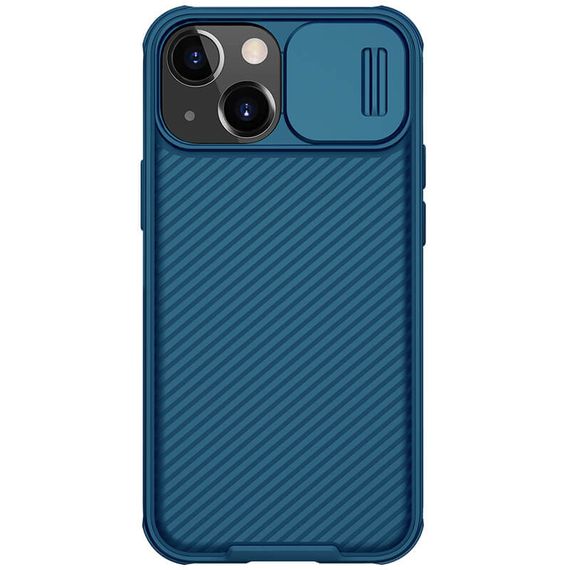 Карбонова накладка Nillkin CamShield Pro для Apple iPhone 13 / 14 (6.1") Blue