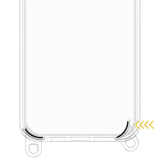 Чохол TPU Transparent with Straps для Apple iPhone 15 (6.1") Red / White | Зображення 3