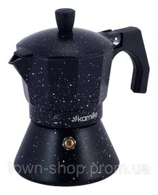 Кофеварка гейзерная Kamille Andel Black 150мл на 3 чашки KM-2511MR