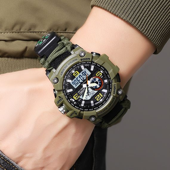 Чоловічий годинник Skmei 1283NAG Army Green | Зображення 2