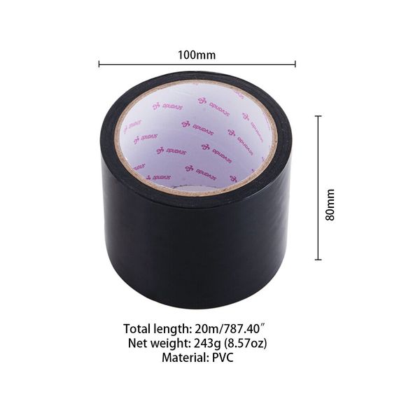 Скотч для бондажу LOCKINK SEVANDA Electrostatic Tape, чорна, 16 м | Зображення 1