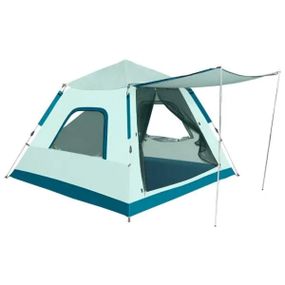 Намет кемпінговий 3-місний з тентом 235*235*155 см синій LU005BL
