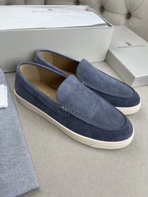 Мокасини Brunello Cucinelli Gray Purple темно-сірі ob422