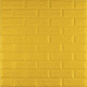 3D панель самоклеюча 700х770х5мм цегла Жовтий (010-5) SW-00000146