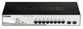 Коммутатор D-Link DGS-1210-10P 8xGE PoE, 2xSFP, WebSmart (DGS-1210-10P)