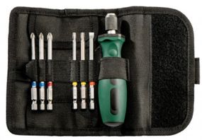 Набор отверток Metabo (7 шт.) рукоять-держатель +  PZ1, PZ2, PH2, TX20, TX25, плоская (626723000)