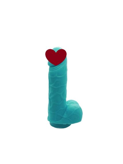 Крафтове мило-член із присоскою Чистий Кайф Turquoise size S натуральне Sex Aura