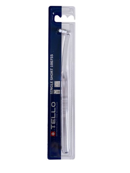 Монопучкова зубна щітка Tello Short Ultra Soft Single, d 0.10 mm, прозора