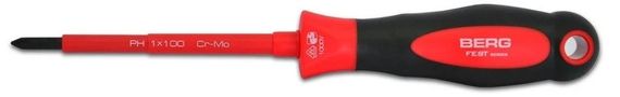 Викрутка діелектрична, "+", Cr-Mo, PH№1, 100мм, "Fest" Berg | 46-343