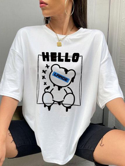 Футболка жіноча з принтом повсякденна XL Білий