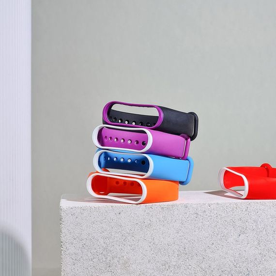 Ремінець Silicone Line Xiaomi Mi Band 6, ремінець для фітнес трекера, браслет для сяомі | Зображення 2