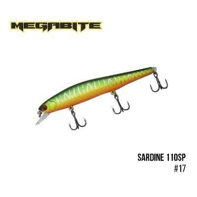 Воблер Megabite  Sardine 110SP (110 mm, 13.7 g, 1.2 m) (17)