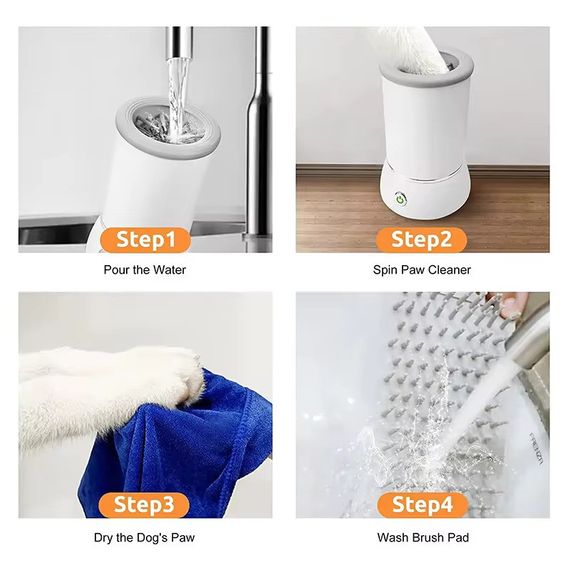 Автоматична лапомийка для собак PET FOOT WASH · Портативний електричний стакан для миття лап тварин · USB зарядка | Зображення 2